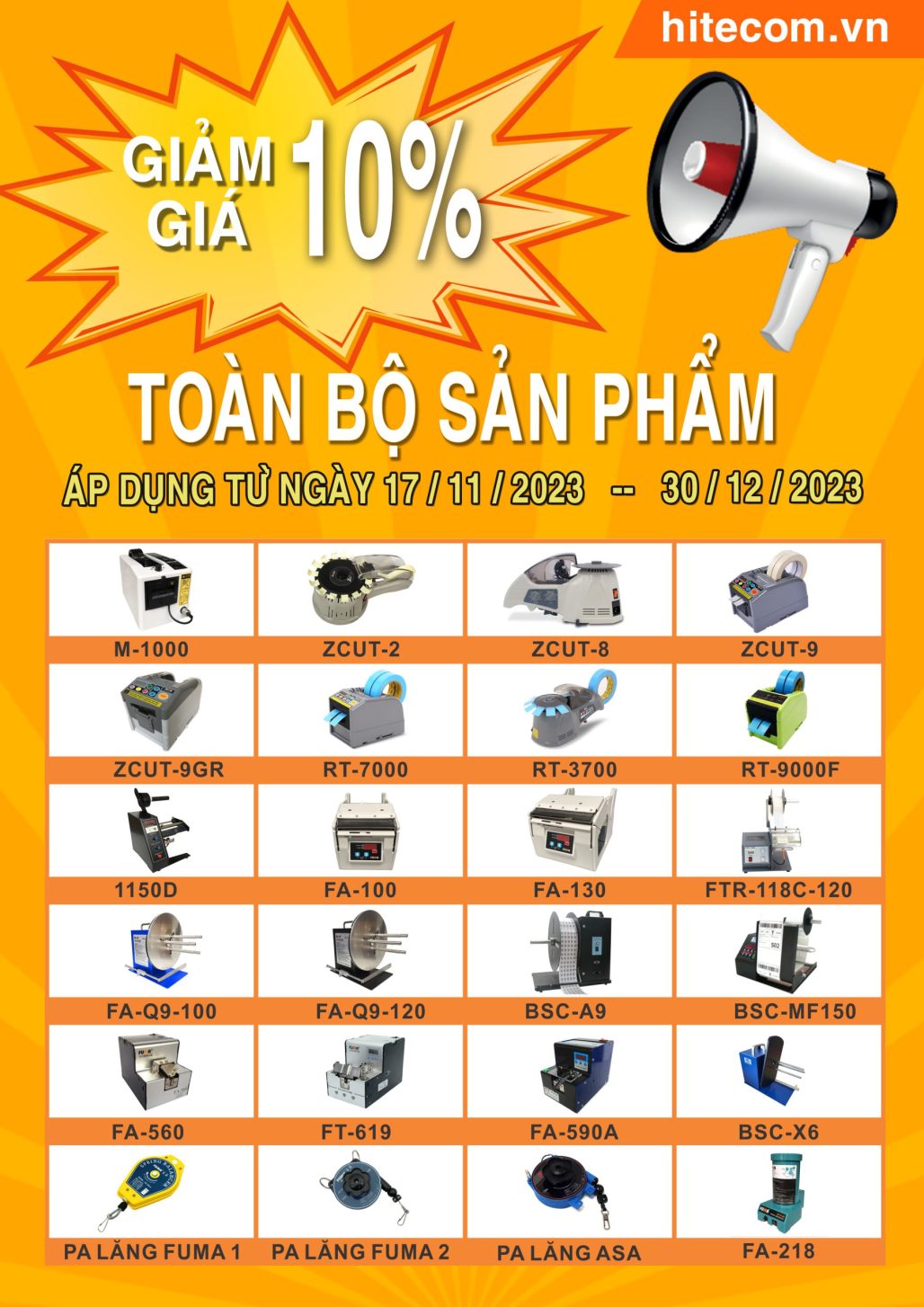 [HOT!!!] CHƯƠNG TRÌNH HITECOM GIẢM GIÁ 10% TOÀN BỘ SẢN PHẨM 2023